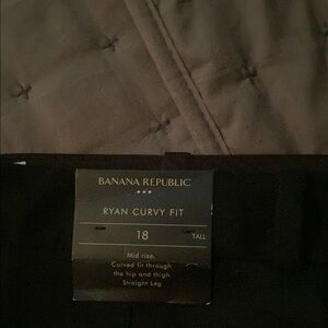 Banana Republic Black Ryan Curvy Fit Pants